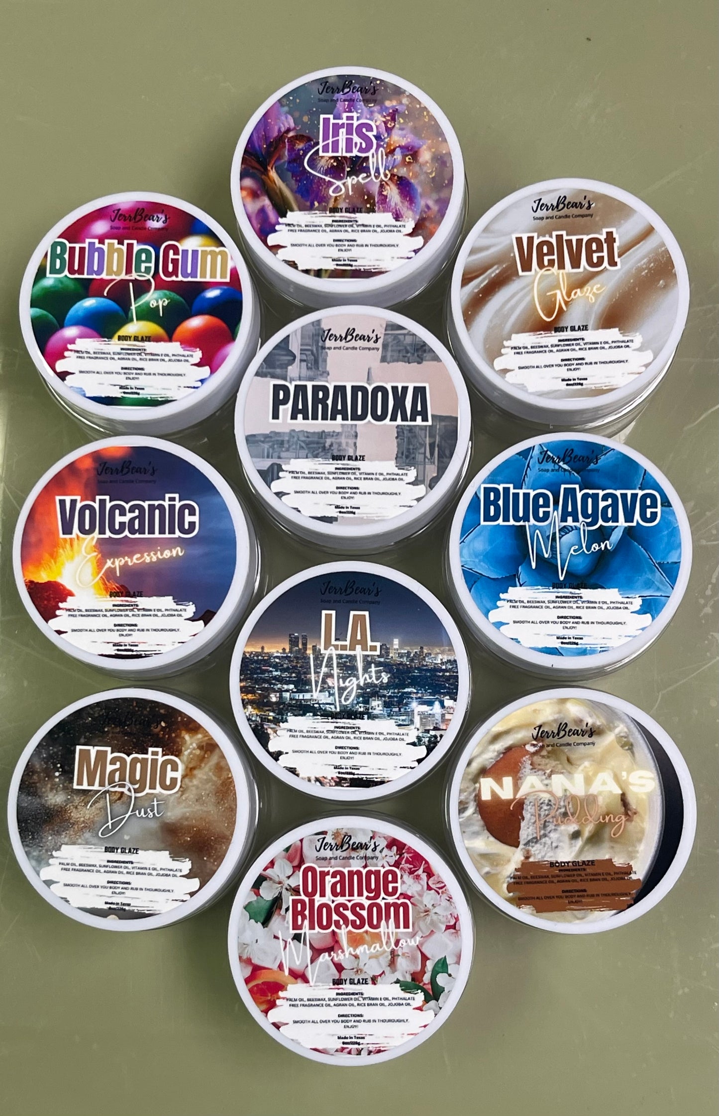 (BAGO) BODY GLAZE - SCENT SAMPLER SHOWCASE