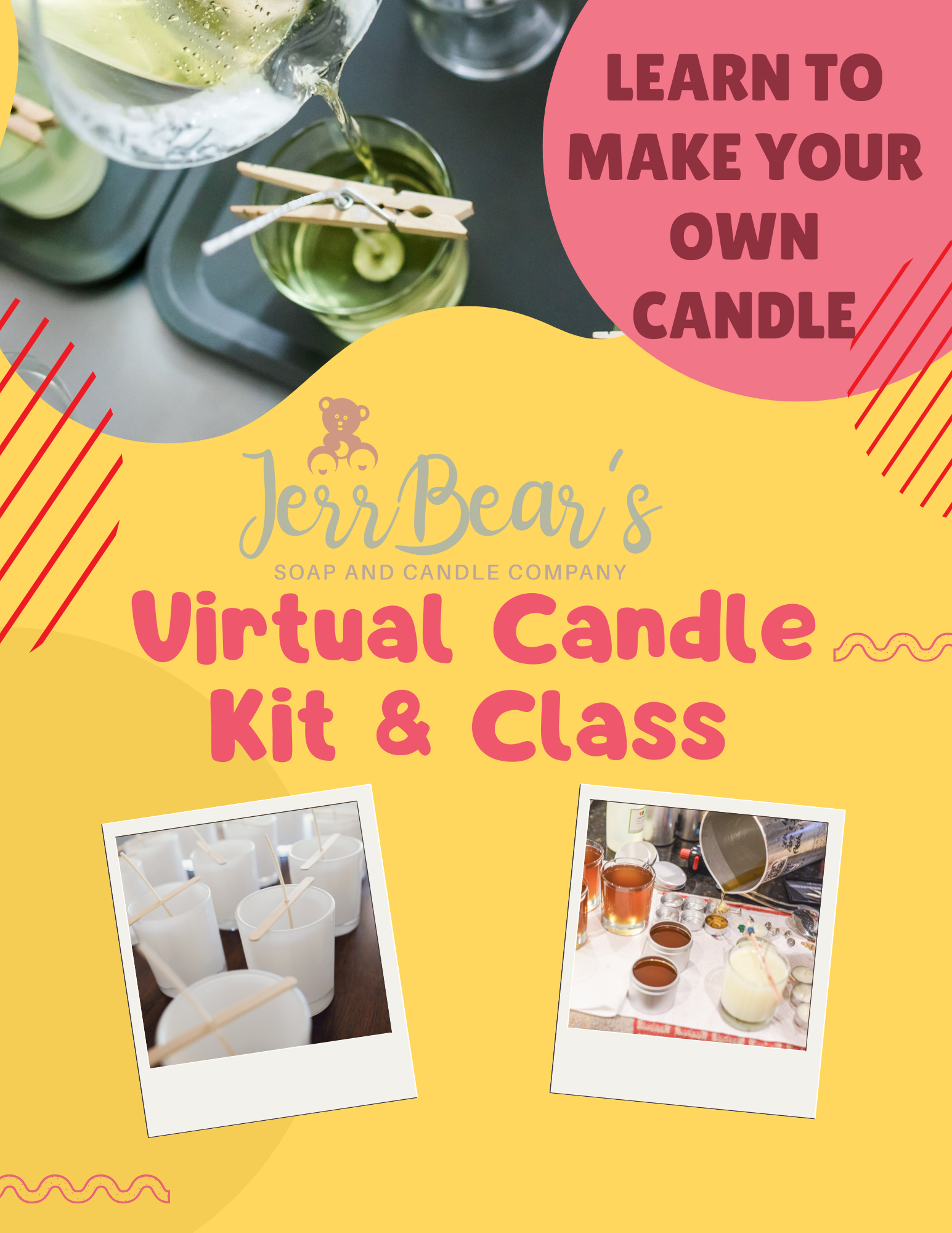 Virtual Candle Kit & Class (per person) – JerrBear's Soap and Candle Company