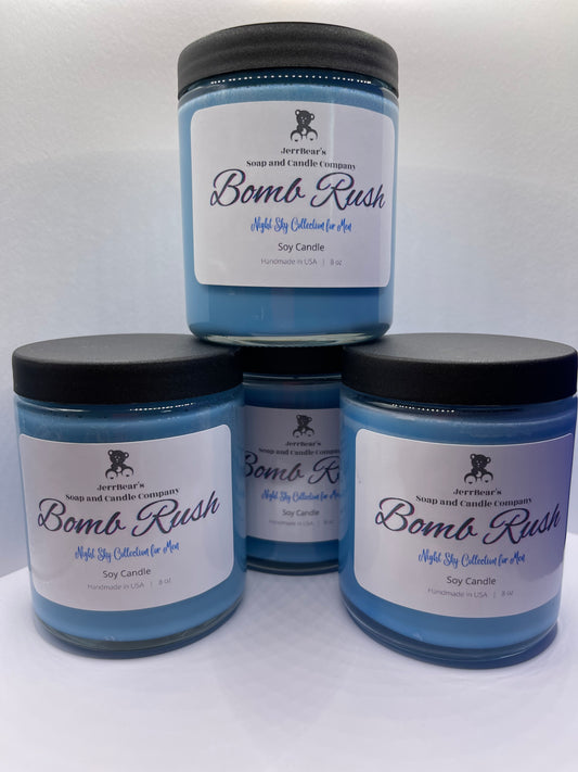 Bomb Rush Soy Candle 8oz "Night Sky Collection for Men"
