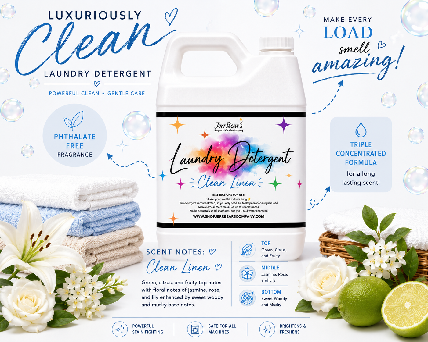 JerrBear's Naturally Fresh Laundry Detergent