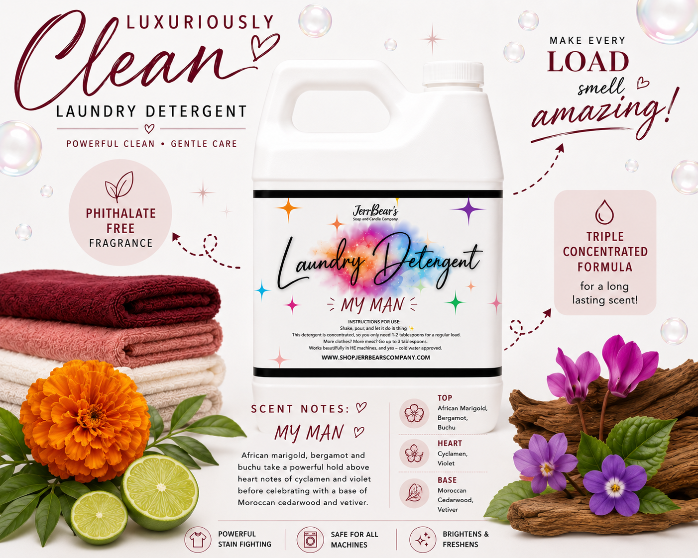 JerrBear's Naturally Fresh Laundry Detergent