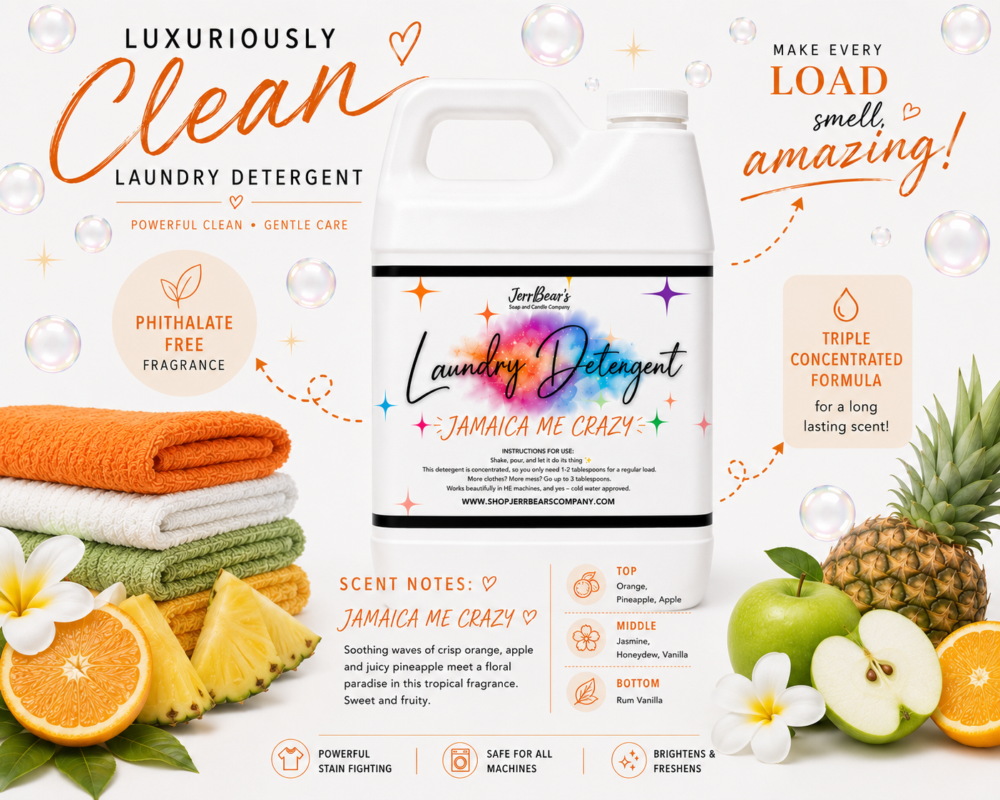 JerrBear's Naturally Fresh Laundry Detergent