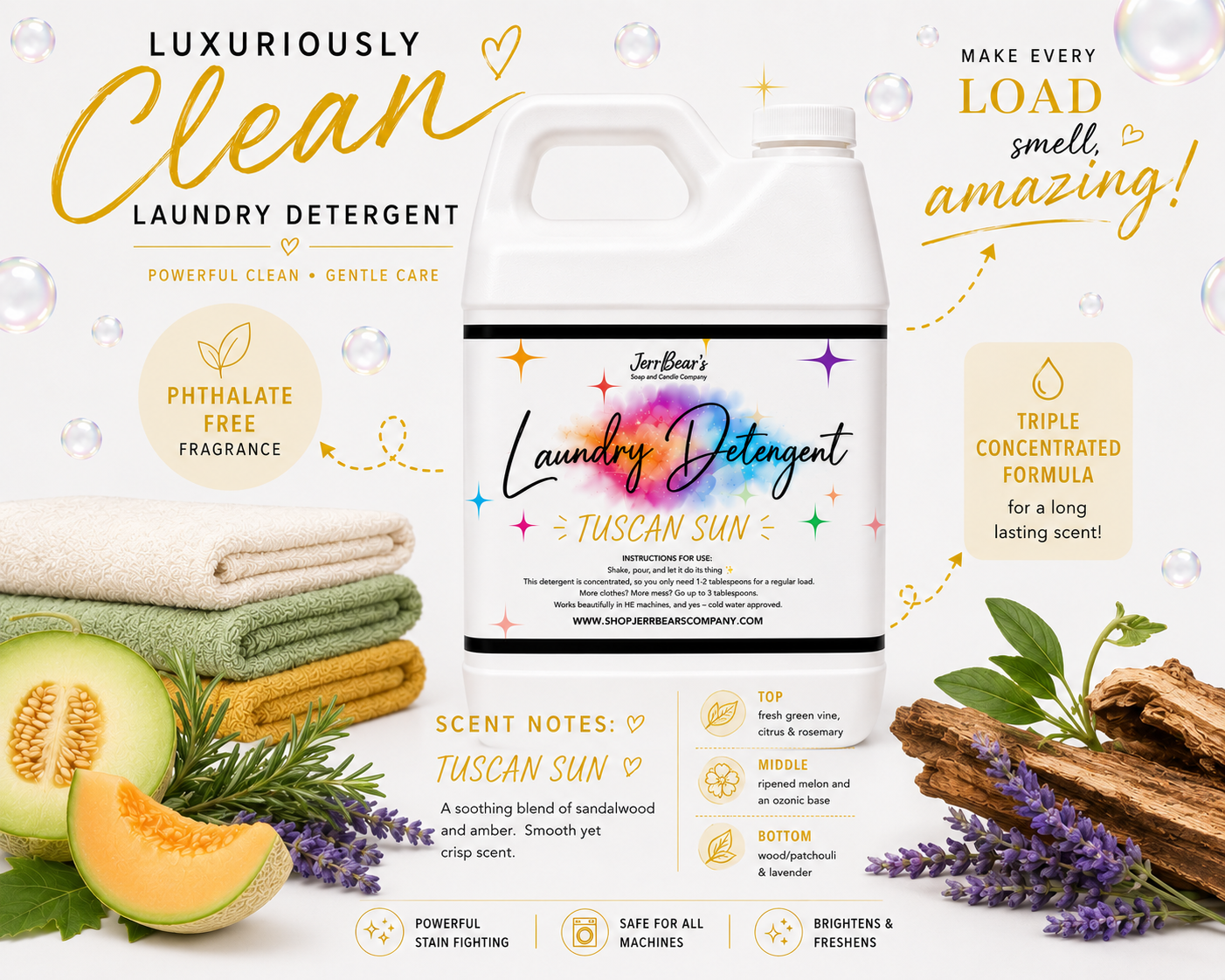 JerrBear's Naturally Fresh Laundry Detergent