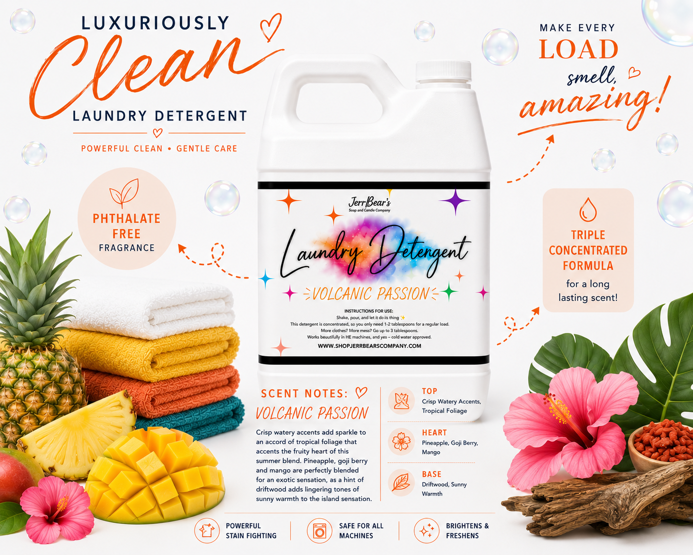 JerrBear's Naturally Fresh Laundry Detergent