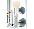 JerrBear's Luxe Crystal Dusting Powder Brush with Sparkling Crystal Handle & Soft Bristles for Powder Application - Oval Design