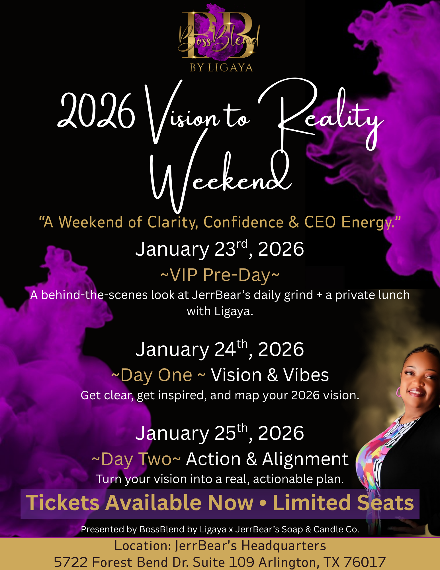 Vision to Reality Weekend ~ “A Weekend of Clarity, Confidence & CEO Energy.”