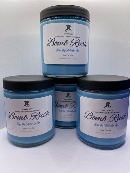 Bomb Rush Soy Candle 8oz "Koleksyon ng Night Sky para sa Mga Lalaki"