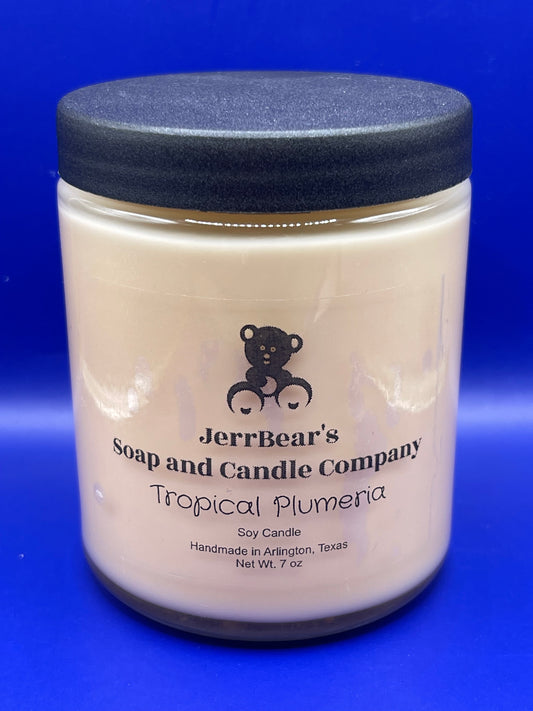 Tropical Plumeria Soy Wax Candle 8oz