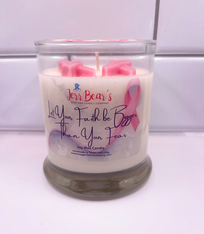 Pag-alam sa Kanser sa Suso 8oz Soy Candle