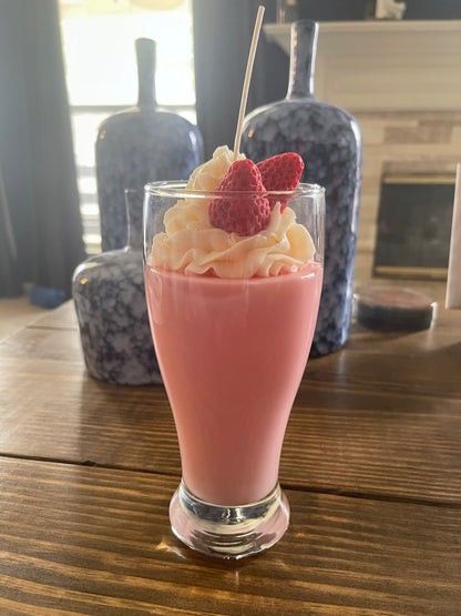 Strawberry MilkShake Me Please Candle!! (1 candle)