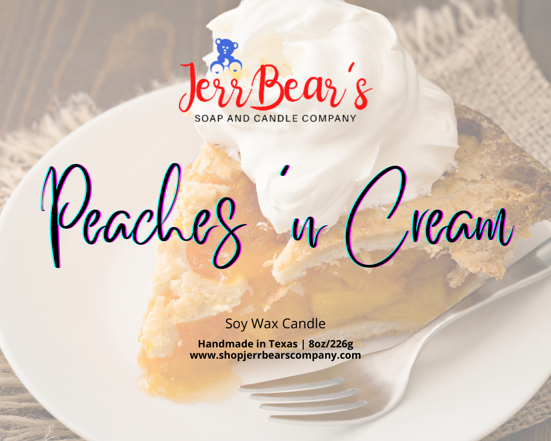 Peaches 'n Cream 8oz Soy Candle (DS)