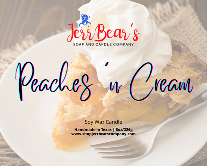 Peaches 'n Cream 8oz Soy Candle (DS)